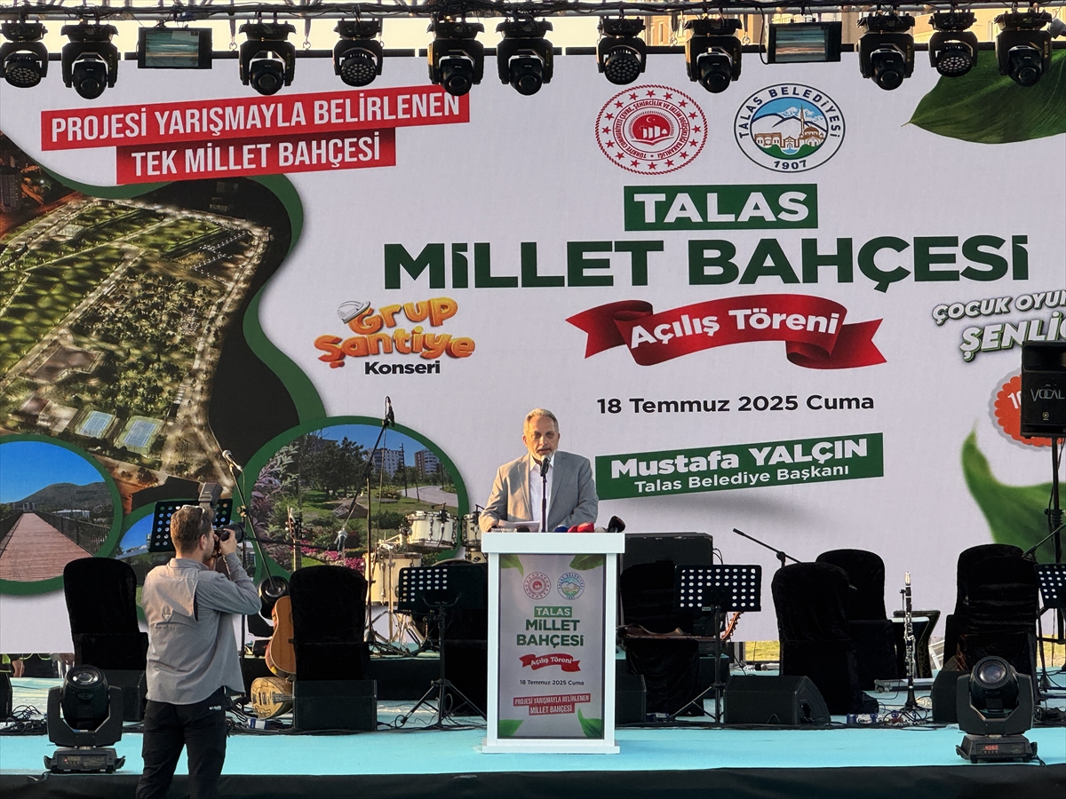 Talas Millet Bahçesi törenle açıldı